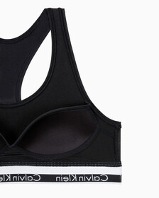 Buy 여성 모던 코튼 레이서백 브라렛 in color BLACK