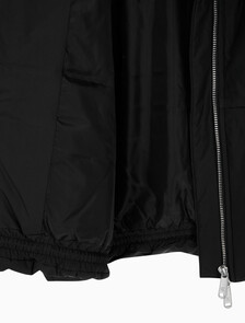 Buy 여성 볼륨 넥 크롭 다운 푸퍼 in color CK BLACK