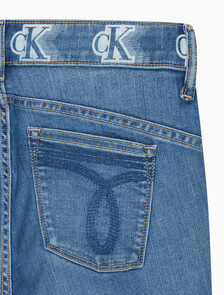 Buy 여성 바디핏 미드블루 앵클 데님 in color MID BLUE BACK EMBRO