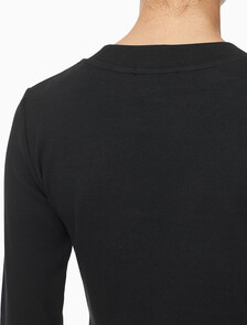 Buy 여성 롱슬리브 모노그램 베이비 티 in color CK BLACK
