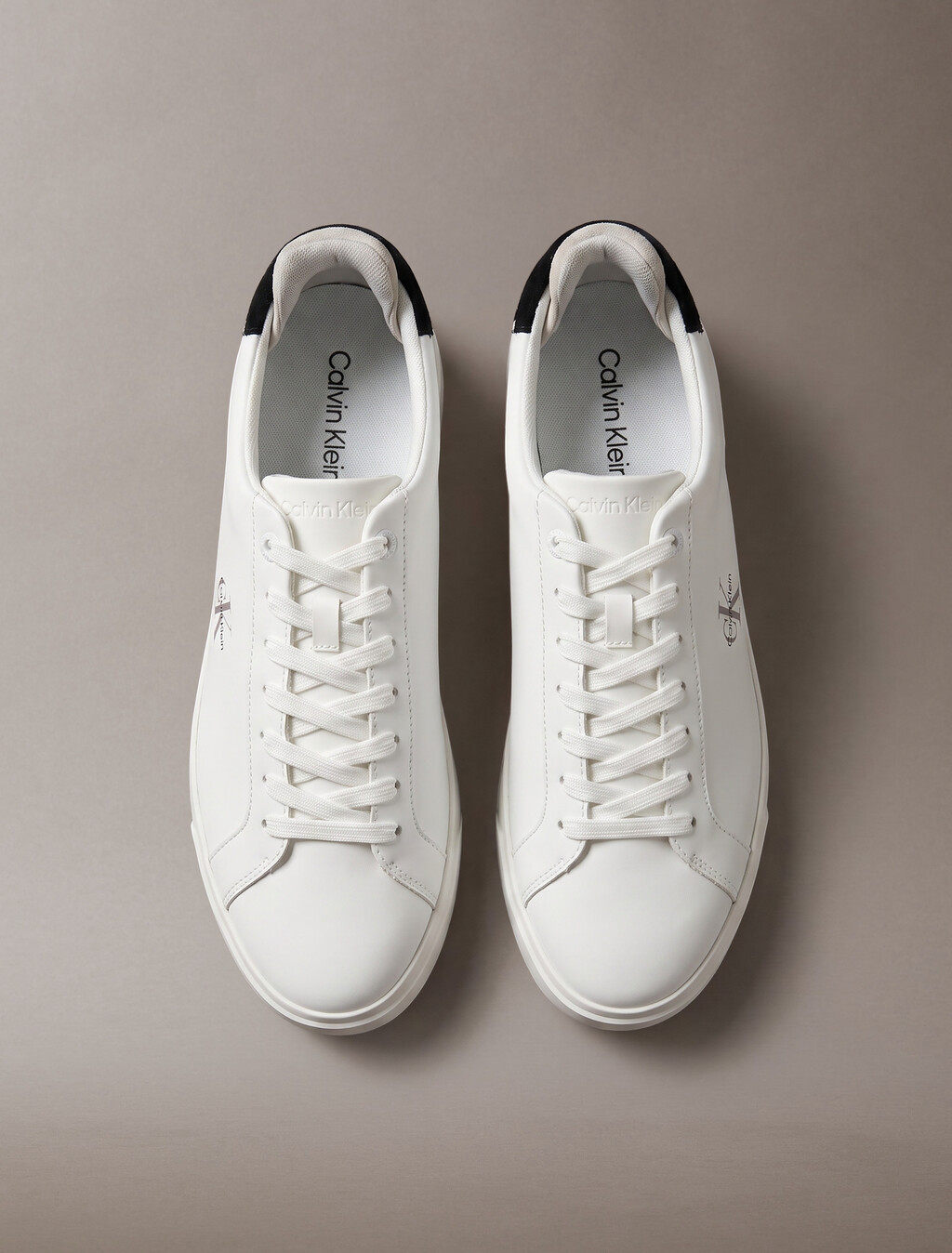 Buy 남성 로우 프로파일 컵솔 더블 벨크로 스니커즈 in color ANCIENT WHITE/EGGSHELL