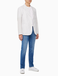Buy 남성 코튼 페이퍼 터치 클래식 블레이저 자켓 in color LIGHT GREY