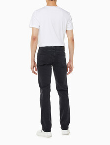 Buy 남성 바디핏 블랙 이탈리안 데님 in color WASHED BLACK LOGO LACE