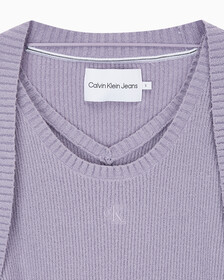 Buy 여성볼레로 가디건 슬리브리스 니트 탑 세트 in color LAVENDER