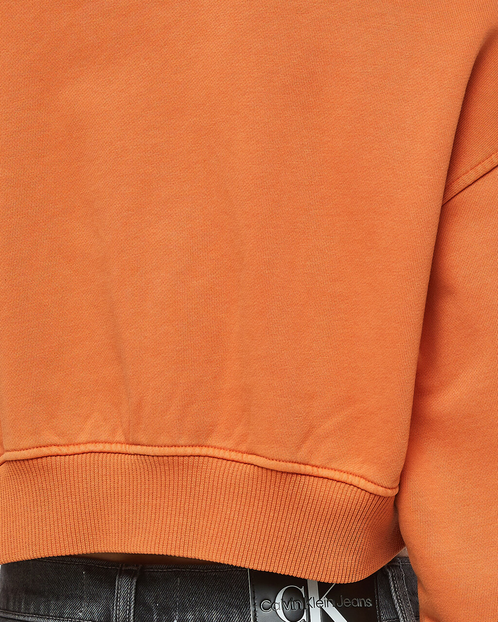 Buy 여성 미네랄 다이 모노로고 후디 in color ORANGE