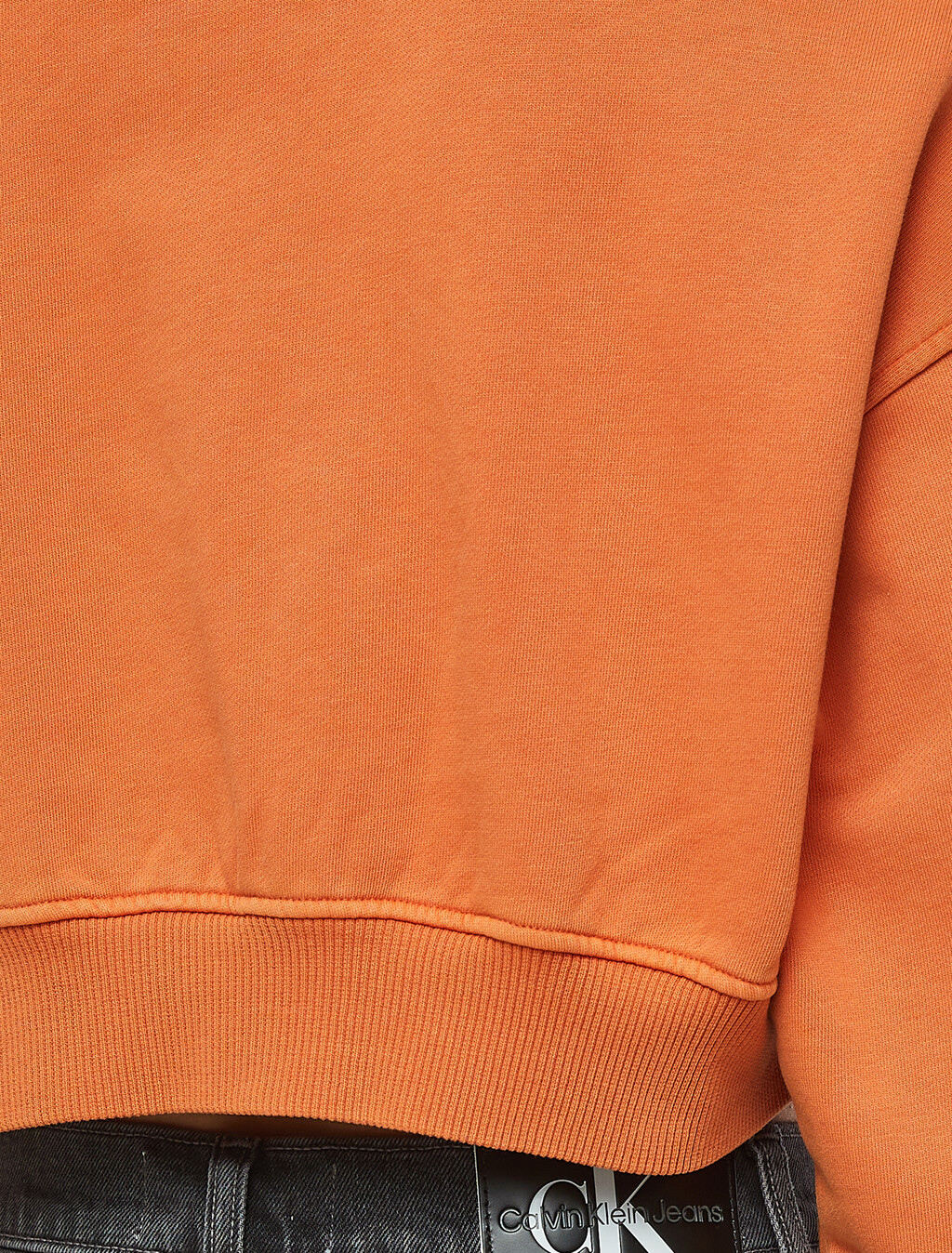 Buy 여성 미네랄 다이 모노로고 후디 in color ORANGE
