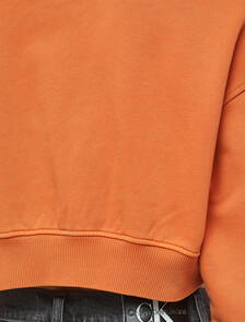 Buy 여성 미네랄 다이 모노로고 후디 in color ORANGE