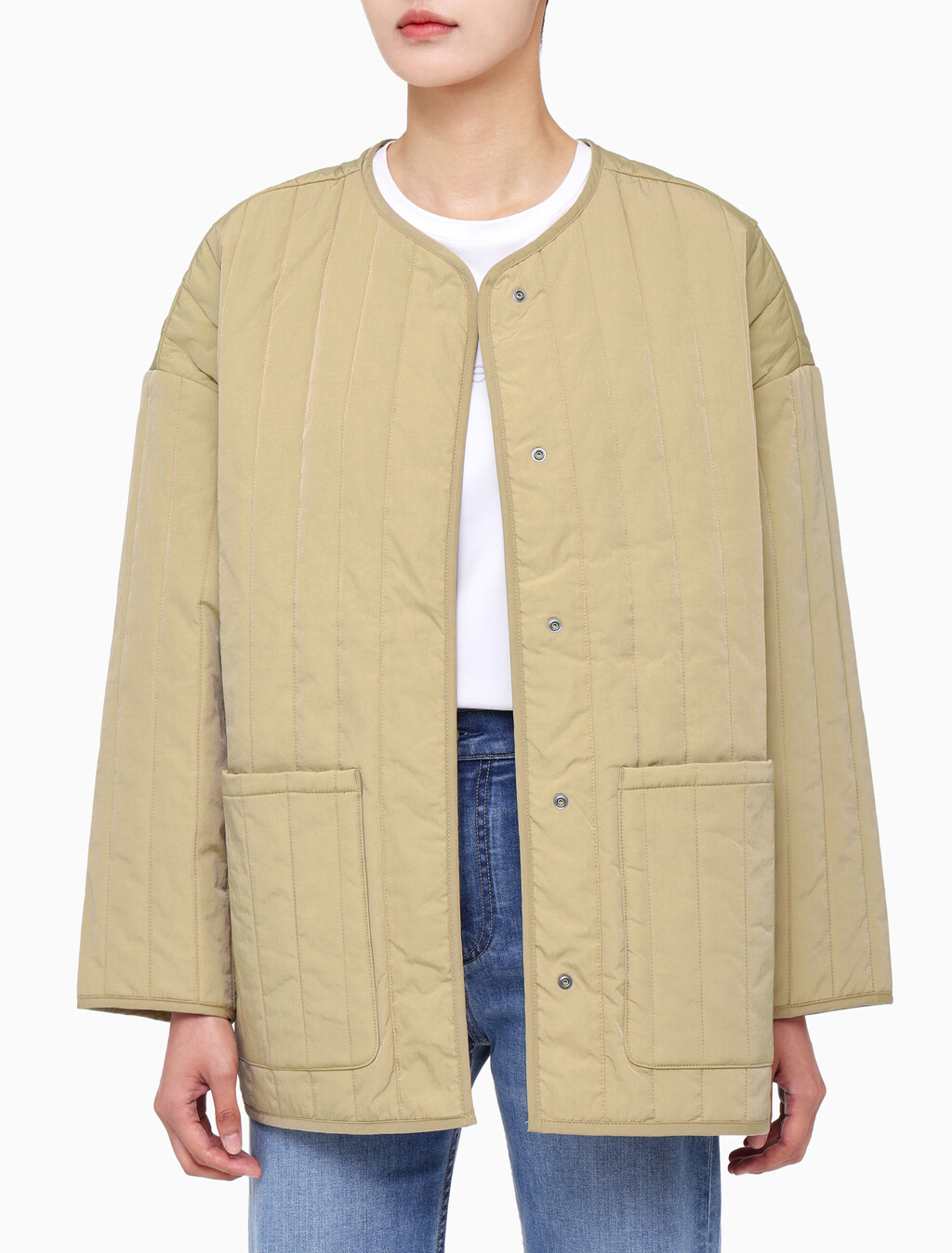 Buy 여성 퀼팅 라이너 자켓 in color TRAVERTINE