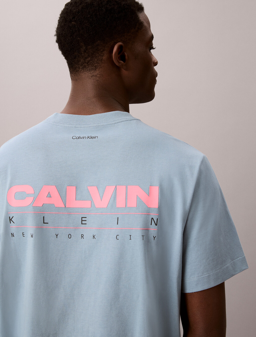 Buy 캘빈 디스크 스택 그래픽 티 in color Blue