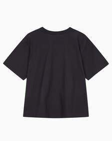 Buy 여성 릴렉스드 스탠다드로고 크루넥 반팔 티셔츠 in color BLACK BEAUTY