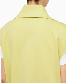 Buy 여성 드롭숄더 하프집업 슬리브리스 니트탑 in color YELLOW SAND