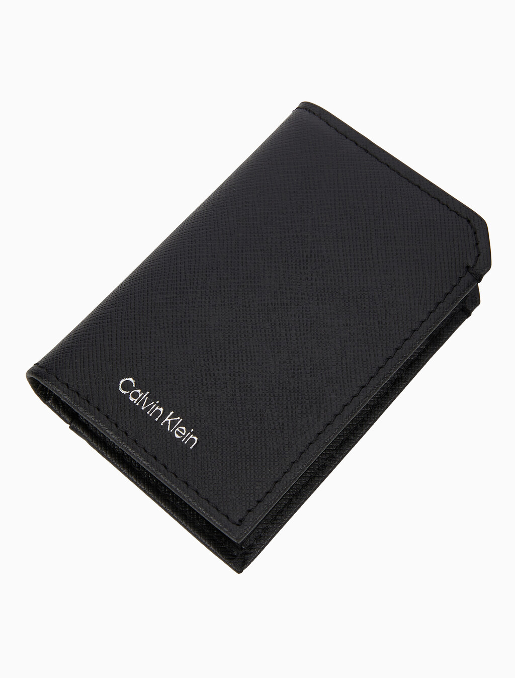 Buy 남녀공용 매트 사피아노 컴팩트 카드지갑 in color BLACK BEAUTY