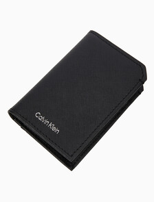 Buy 남녀공용 매트 사피아노 컴팩트 카드지갑 in color BLACK BEAUTY