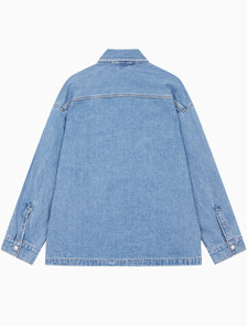 Buy 남성 박시 루즈핏 라이트블루 데님 셔츠 in color CHALKY BLUE