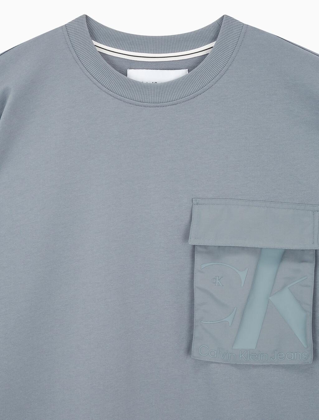 Buy 남성 오버사이즈 우븐 포켓 반팔 스웻셔츠 in color OVERCAST GREY