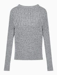 Buy 여성 립 가디건 in color Grey