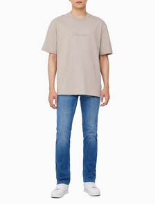 Buy 남성 릴렉스핏 헤비 코튼 크루넥 반팔 티셔츠  in color LIGHT GREY