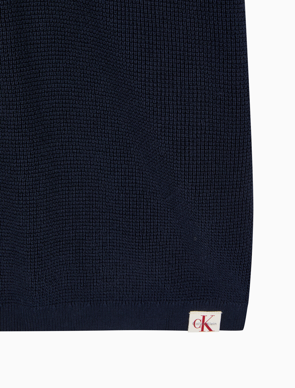 Buy 코튼 와플 폴로 칼라 스웨터 in color DARK SAPPHIRE