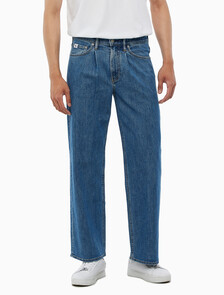 Buy 남성 90's 루즈핏 미드블루 데님 in color MID BLUE BACK EMBRO