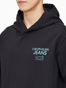 Buy 남성 퓨처 갤럭시 로고 후디 in color CK BLACK