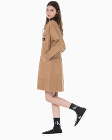 Buy 여성 캔버스 트러커 드레스 in color MID BLUE BACK EMBRO