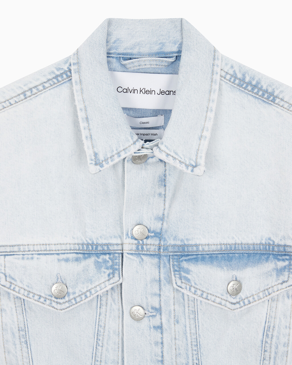 Buy 여성 오버사이즈핏 코르셋 데님 재킷 in color 028A CHALKY BLU