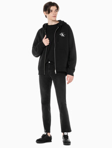 Buy 남성 바디핏 스트레치 블랙 데님 in color WASHED BLACK LOGO LACE