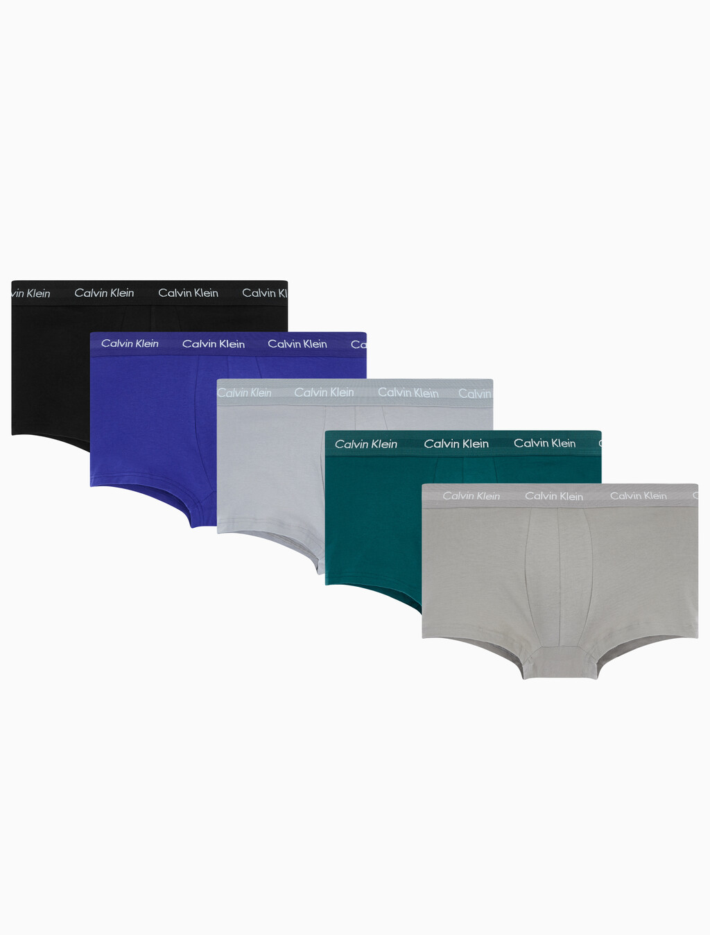 Buy 남성 코튼 스트레치 로우 라이즈 드로즈 5PK in color DARK KHAKI/GREEN/GREY/BLUE/BLACK