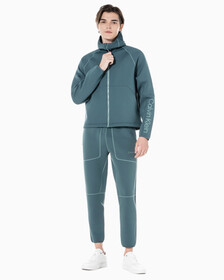 Buy 남성 레귤러핏 테이퍼드 팬츠 in color OCEAN TEAL/ BLK
