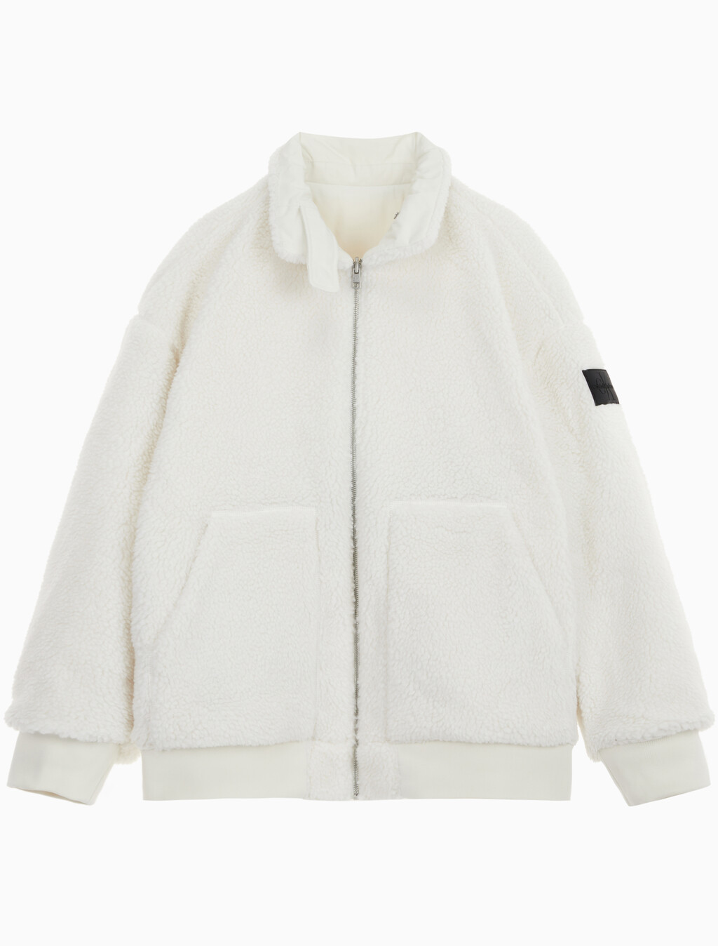 Buy 남성 리버서블 쉐르파 봄버 in color WHITE