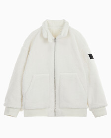 Buy 남성 리버서블 쉐르파 봄버 in color WHITE