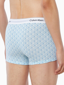 Buy 남성 아이콘 코튼 스트레치 2PK 트렁크 in color Grey / Sky Blue Print