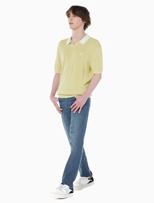 Buy 남성 바디핏 블루그레이 37.5 기능성 데님 in color GREY STEPPED RELEASE HEM