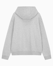Buy 남녀공용 커브드로고 후디 in color LIGHT GREY HEATHER
