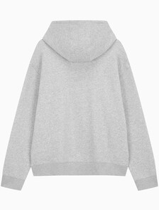 Buy 남녀공용 커브드로고 후디 in color LIGHT GREY HEATHER