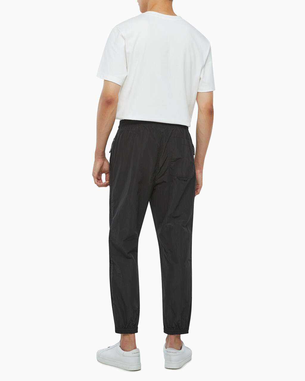 Buy 남성 사이즈 지퍼 조거 팬츠 in color CK BLACK