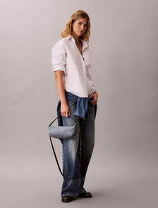 Buy 여성 CK 데님 컨버터블 백 in color DENIM