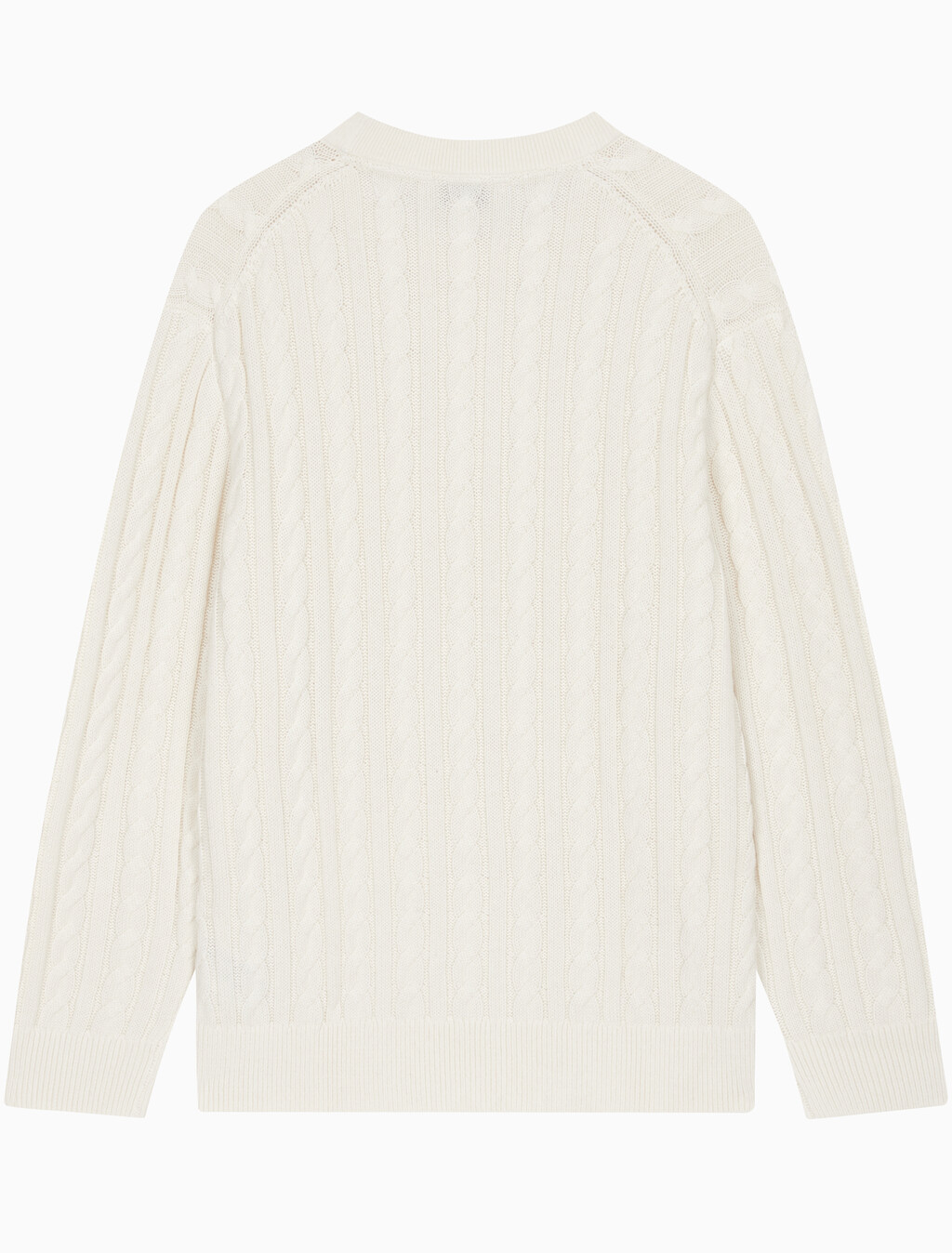 Buy 남성 케이블 크루넥 스웨터 in color WHITE