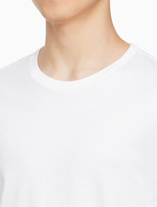 Buy 남성 코튼 클래식 크루넥 3PK in color WHITE