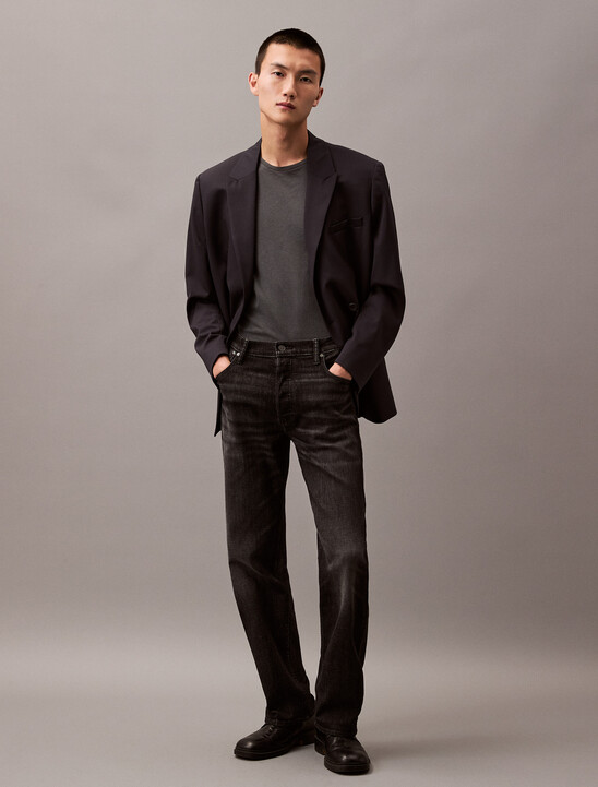 남성 루즈 미드나이트 스톤 캐시미어 진