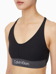 Buy 여성 하이서포트 CK 스포츠 브라 in color BLACK