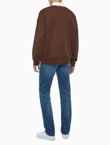 Buy 남성 롱슬리브 럭비 탑 in color DARK BROWN