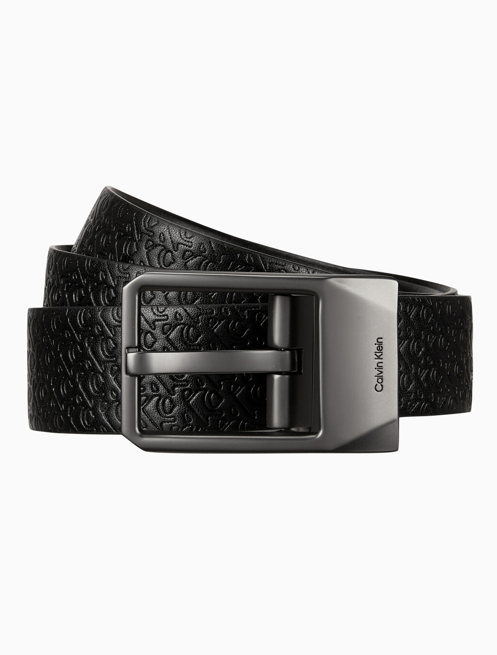 Buy 남성 CKJ 페이스티드 양면 벨트 35mm in color BLACK/BLACK AOP