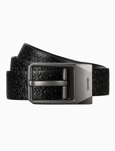 Buy 남성 CKJ 페이스티드 양면 벨트 35mm in color BLACK/BLACK AOP
