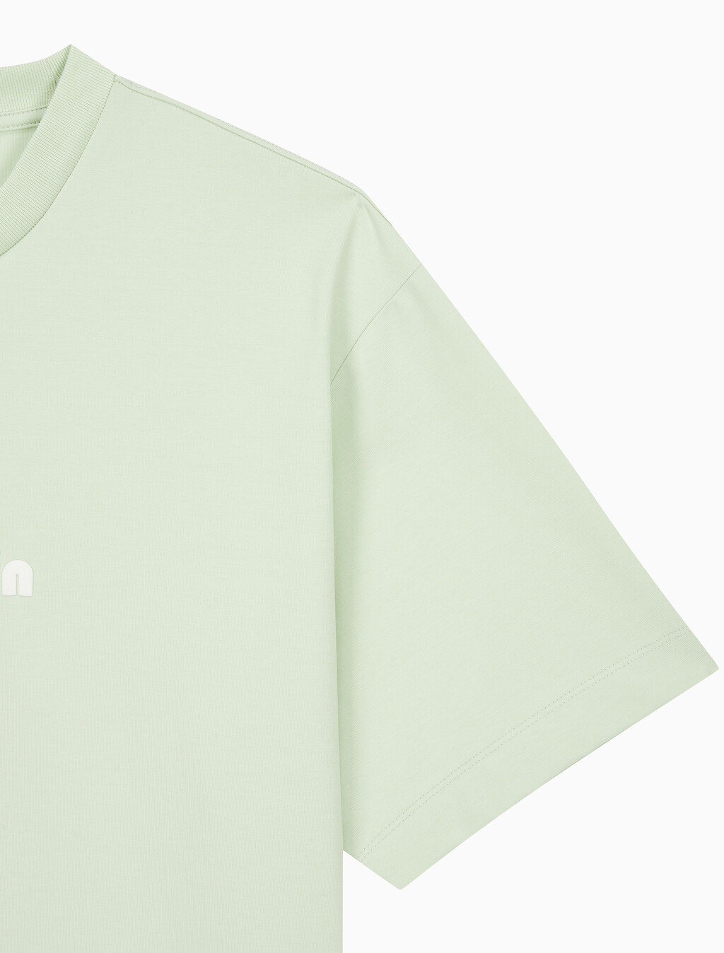 Buy 남성 릴렉스핏 저지 로고 쿨링 반팔 티셔츠 in color TENDER GREENS