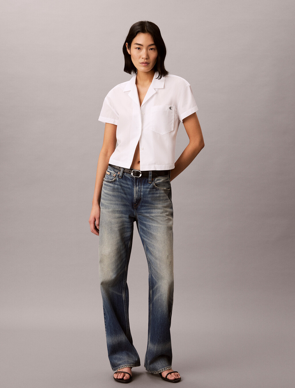 Buy 여성 팝플린 박시 셔츠 in color BRILLIANT WHITE