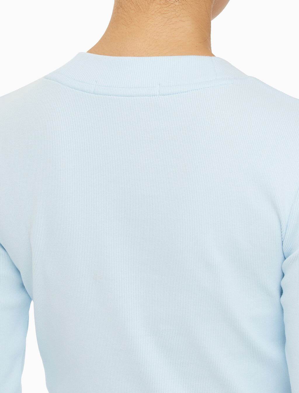 Buy 여성 롱슬리브 모노그램 베이비 티 in color KEEPSAKE BLUE