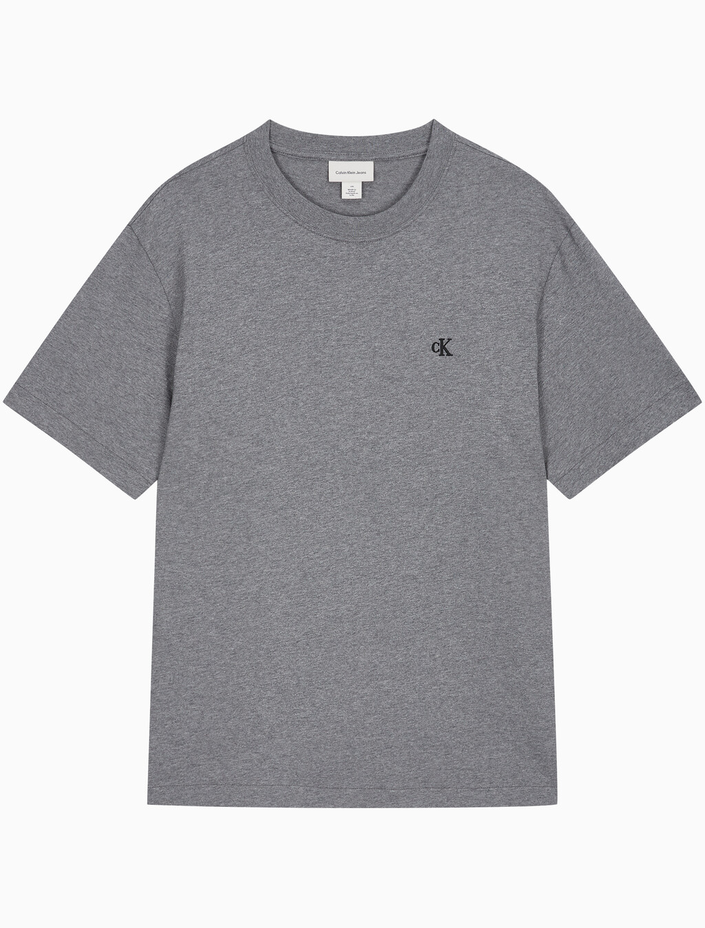 Buy 남성 이지핏 아카이브 로고 반팔 티셔츠 in color MEDIUM GREY HEATHER