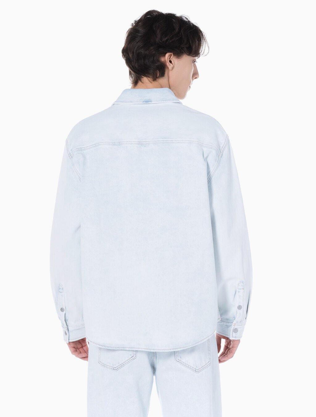 Buy 남성 릴렉스핏 데님 셔츠 in color CHALKY BLUE