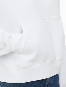 Buy 여성 아카이브 로고 플리스 후디 in color BRILLIANT WHITE